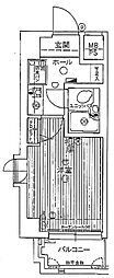 エスリード塚本第2 1Kの間取図画像