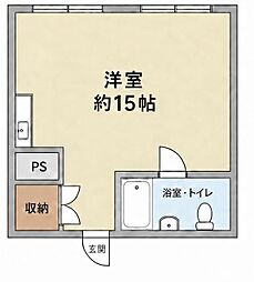 チサンマンション第3新大阪 ワンルームの間取図画像