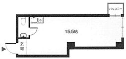 ホワイトレジデンス ワンルームの間取図画像