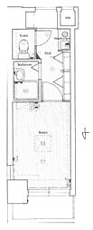 エステムコート大阪城南 1Kの間取図画像