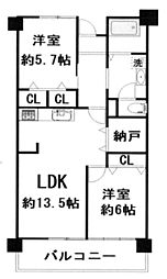 間取図画像 2SLDK