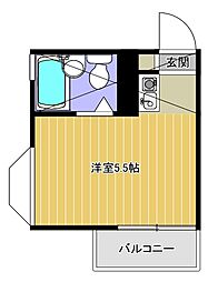 グリーンハウス上鶴間 ワンルームの間取図画像