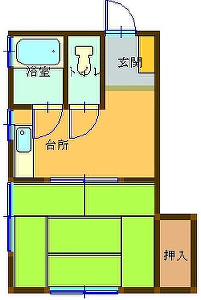 青森県青森市勝田1丁目(賃貸アパート1DK・1階・35.00㎡)の写真 その2