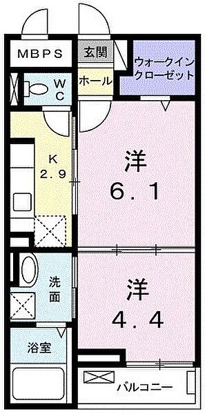 モリスコート 105｜東京都練馬区関町東1丁目(賃貸マンション2K・1階・34.91㎡)の写真 その2