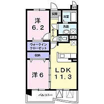 アベニール三鷹R 207 ｜ 東京都三鷹市牟礼7丁目4-43（賃貸マンション2LDK・2階・57.08㎡） その2