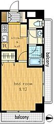 エルスミラン 1Kの間取図画像