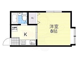 ハイツ440 1Kの間取図画像