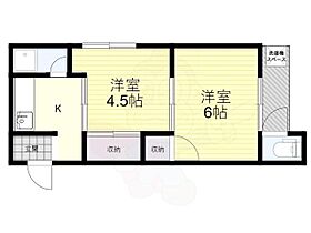 蛍谷荘B 6 ｜ 滋賀県大津市螢谷（賃貸アパート2K・1階・29.00㎡） その2