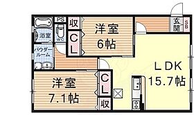 レフルーレットA棟 102 ｜ 滋賀県栗東市中沢３丁目（賃貸アパート2LDK・1階・67.16㎡） その2