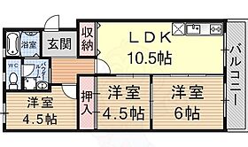 ハイツTDK 105 ｜ 滋賀県栗東市坊袋（賃貸マンション3LDK・1階・60.30㎡） その2