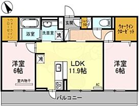 ＦＩＯＲＥ　ＶＥＲＤＥ（フィオーレ　ヴェルデ）  ｜ 滋賀県守山市阿村町（賃貸アパート2LDK・1階・60.03㎡） その2