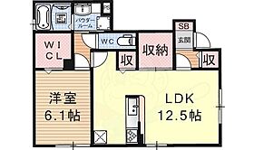 Villa 高畔  ｜ 滋賀県栗東市下鈎（賃貸アパート1LDK・1階・51.59㎡） その2