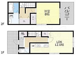 レゾネイト2  ｜ 滋賀県草津市矢倉１丁目（賃貸テラスハウス1LDK・2階・60.03㎡） その2