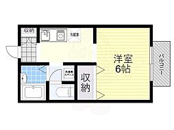 アトリオT 1Kの間取図画像