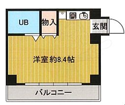 ドエルコトブキ ワンルームの間取図画像