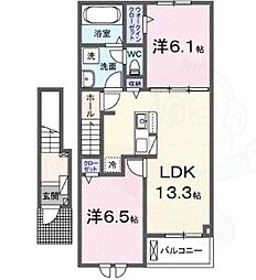 ベラーノ II 2LDKの間取図画像
