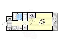 フリーポート庄山 1Kの間取図画像