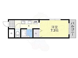 ハイツ玉川7 1Kの間取図画像