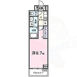 ジュネス エアリー 1Kの間取図画像