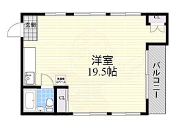 小堀マンション ワンルームの間取図画像