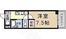 アルカディア堂山 1Kの間取図画像