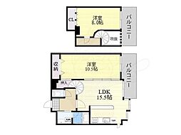 ステージハウス万石 2LDKの間取図画像