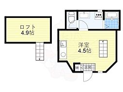 willvillage一里山 ワンルームの間取図画像