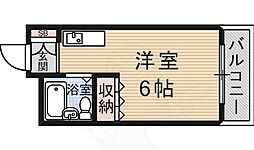 レジナス瀬田 1Kの間取図画像