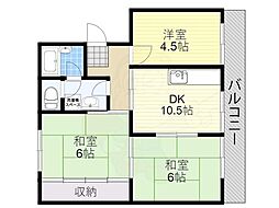 メゾン山極 3DKの間取図画像