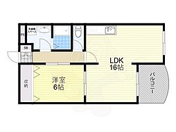 シェ・モア稲葉台 1LDKの間取図画像