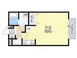 リヴェール ワンルームの間取図画像