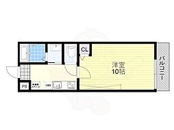アークリード大津北 1Kの間取図画像