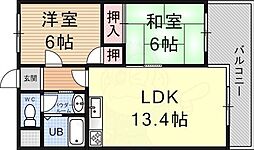 メゾン・ド・クレール 2LDKの間取図画像