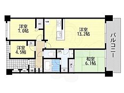 ヴィーナススクエア 3LDKの間取図画像