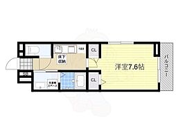 アロッジオ瀬田 1Kの間取図画像