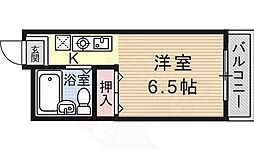 ニュー大将軍松兼 1Kの間取図画像