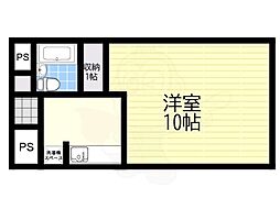 プレアール浜大津 ワンルームの間取図画像