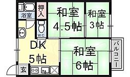 佐野マンション 3DKの間取図画像