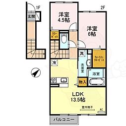 セジュール6232 2LDKの間取図画像