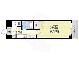 アートプラザ光 1Kの間取図画像