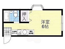 エスポワール・平津 1Kの間取図画像