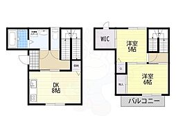 ヴィラ蓮池 2DKの間取図画像