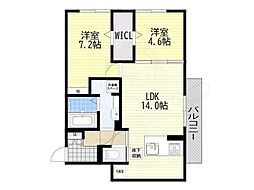 DーROOM 小篠原 2LDKの間取図画像