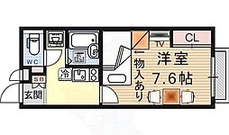 レオパレスアミーゴ 1Kの間取図画像