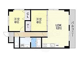 コンフォーレT1 2LDKの間取図画像