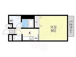 ハイツ大嘉 1Kの間取図画像
