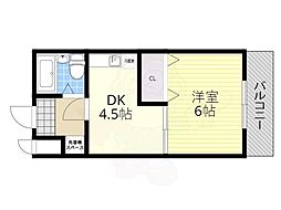 EM543 1DKの間取図画像