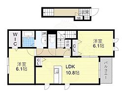 スペーシア 2LDKの間取図画像