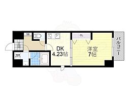 エンゼルプラザイースト2 1DKの間取図画像