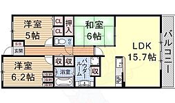 プラウド大津におの浜 3LDKの間取図画像